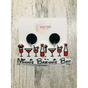 Disneyland Disney World Minnie Mouse Minnie Bar Earrings NEW